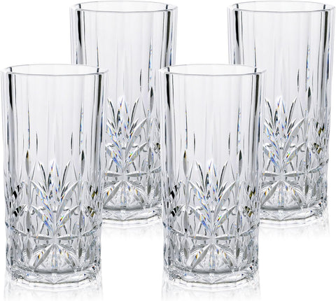 Shatterproof Tritan Plastic Tall Tumbler, Set of 4, 18oz - Myrtle Beach Drinking Glasses - Unbreakable Drinking