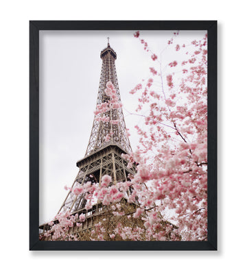 Master Blooming Paris Poster - Eiffel Tower Print - Photography - Cherry Blossom Artwork - Flower Architecture Design