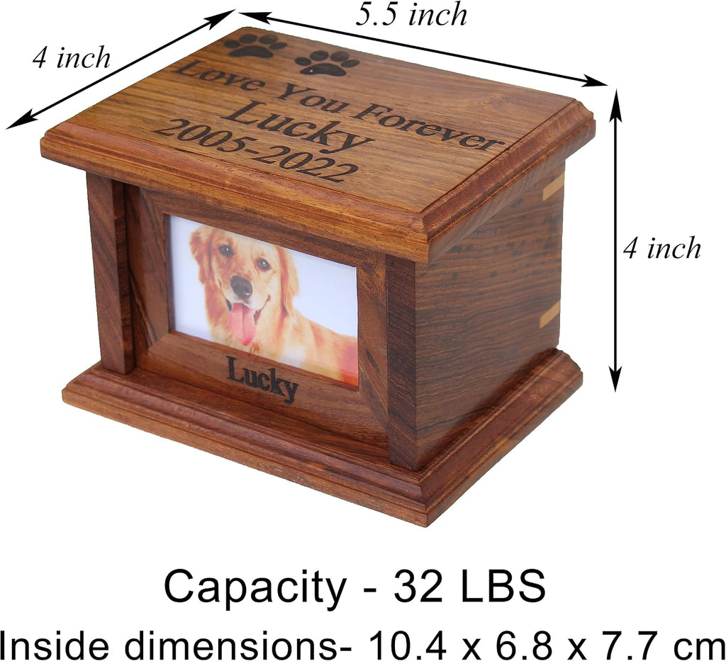 Pet urns for Dogs, Dog urns for Ashes, Wood Pet urn for Cats, Wooden urn for Pet Ashes, Keepsake for Animals, Pet