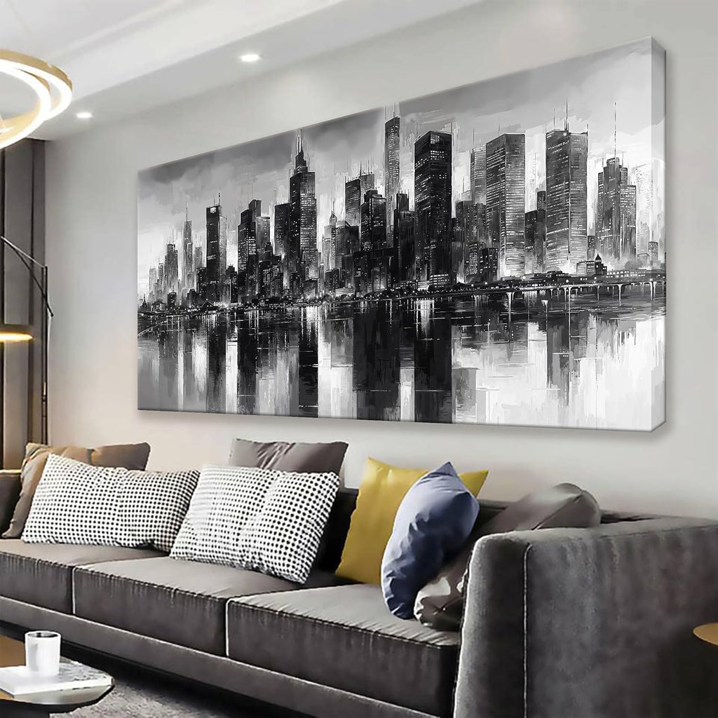 New York City Wall Art Brooklyn Bridge Wall Art Print Paintings Modern Cityscape Canvas Art Wall Decor Picture