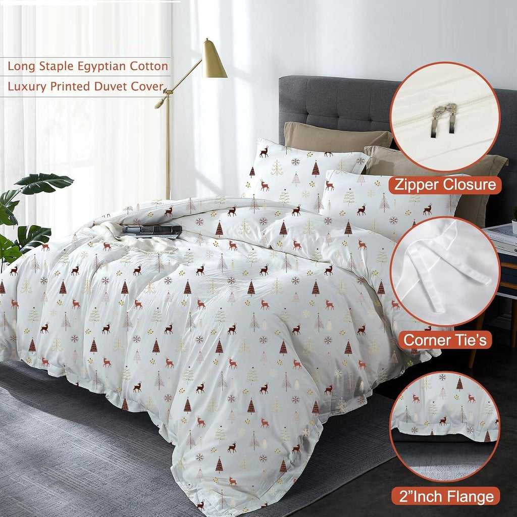 Luxuriate Hotel Hypoallergenic Ultra Soft Design 100% Egyptian Cotton Solid Duvet Cover with Zipper