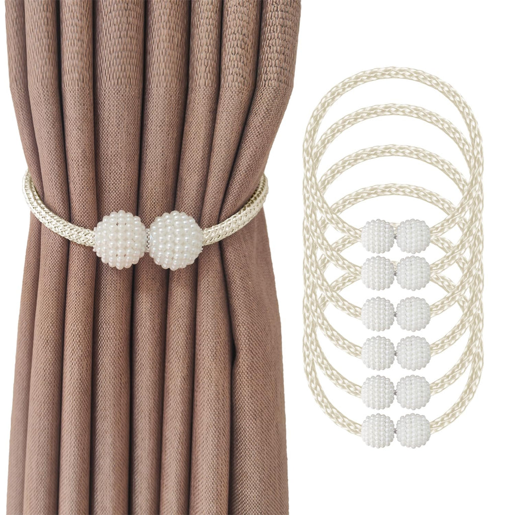 6 Curtain Tiebacks Holdbacks Magnetic Buckle Woven Tie Hold Back Clips Rope Holder Tieback Holdback Curtains
