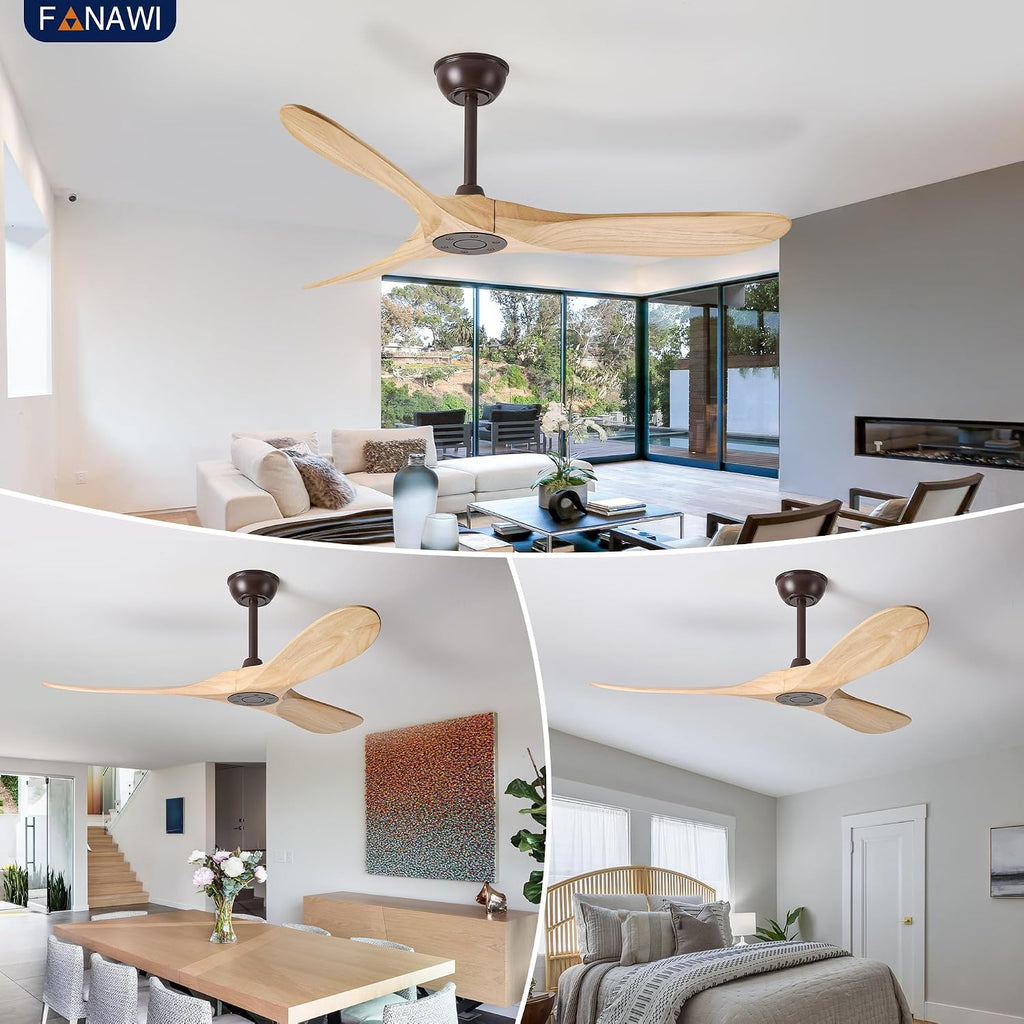 Inspired Maverick Style 52" wood ceiling fan, Oil Rubbed Bronze