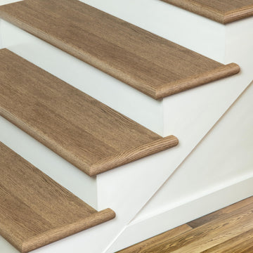 Stair Remodel/Stair Refinishing Kit, Includes 2 Stair Treads, 2 Risers, and 2 Returns - Real Wood Look and Texture