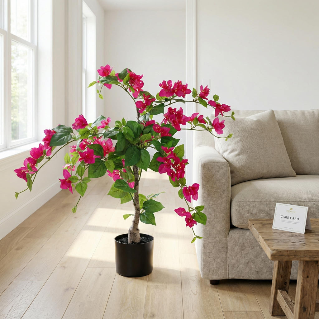 37-Inch Artificial Bougainvillea Tree, UV Resistant (Red, 37 Inch)