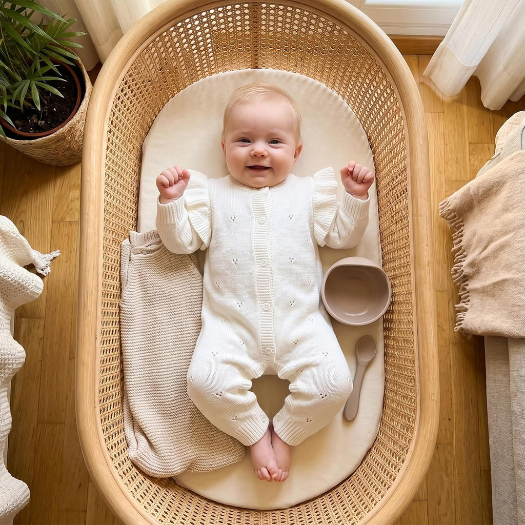 Newborn Girl Outfit Baby Sweater Knit Romper Jumpsuit