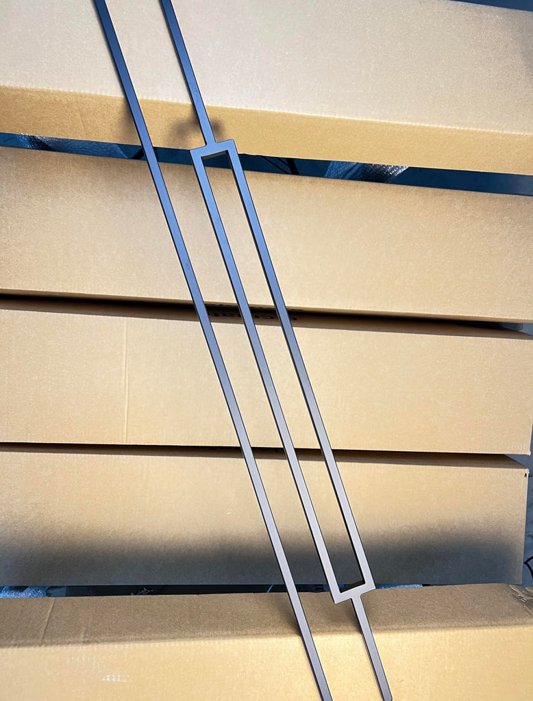 16 Pack Balusters for Staircase Interior Hollow Narrow Rectangular and Straight Stair Spindles 1/2" Square Iron