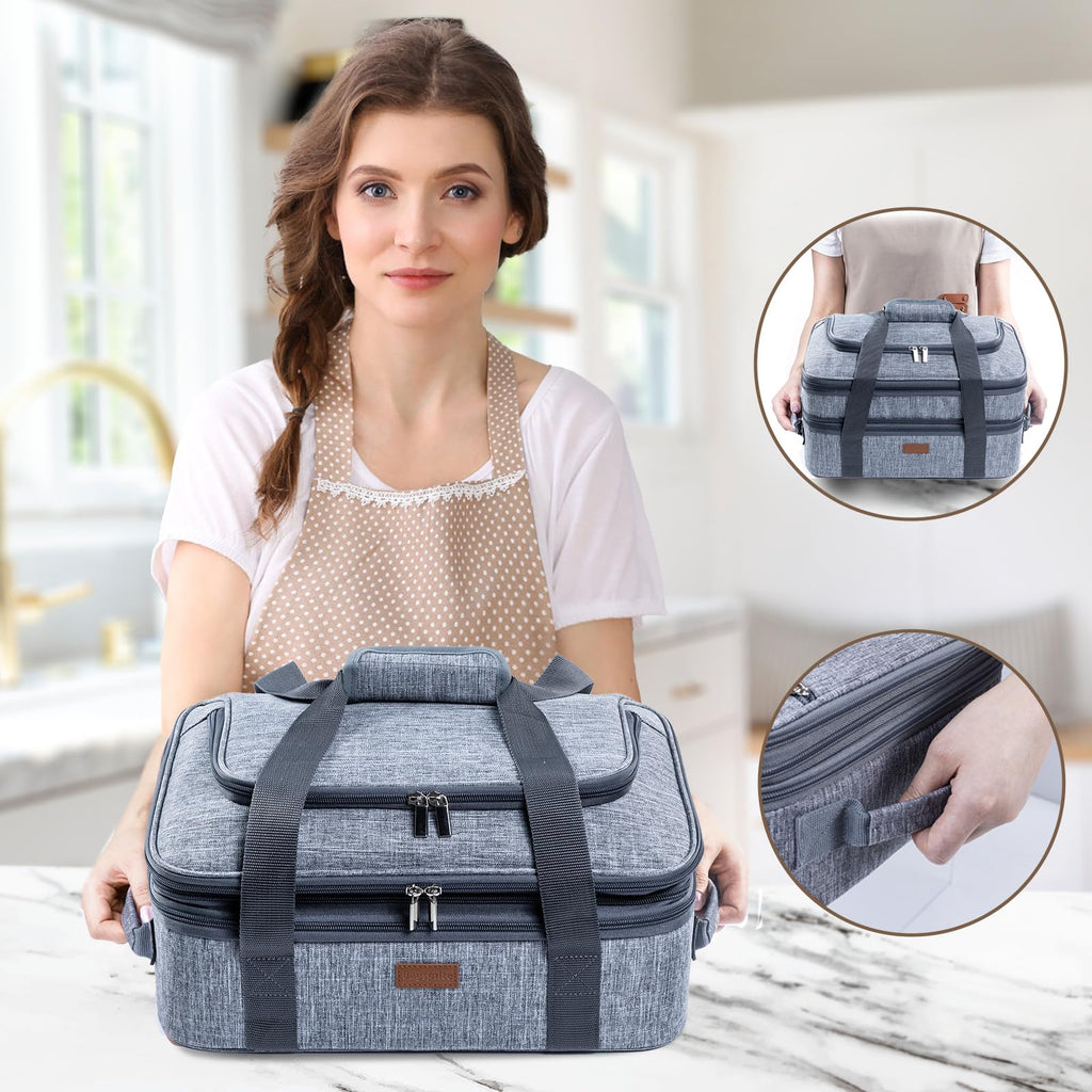 Expandable Insulated Casserole Carrier for 9" x 13" Baking Dish