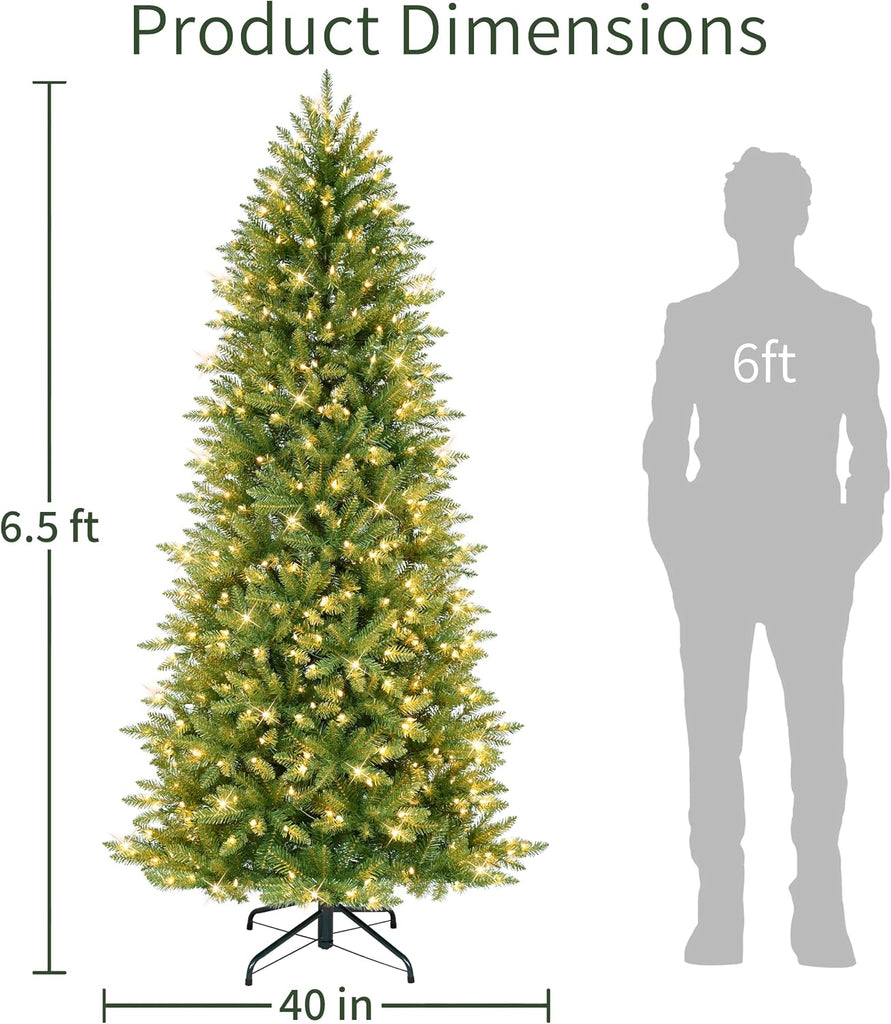 International 6.5ft Pre-Lit Slim Fraser Fir Artificial Christmas Tree