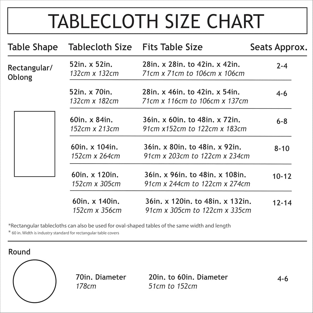 Cameron Textured Fabric Table Cloth, for Everyday Home Dining, Parties, Weddings & Holiday Tableclot