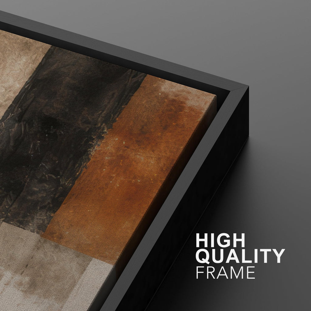 Framed Wall Art Print Modern Neutral Abstract Geometric Blocks Illustrations Modern Art Decorative Bohemian Calm/Zen