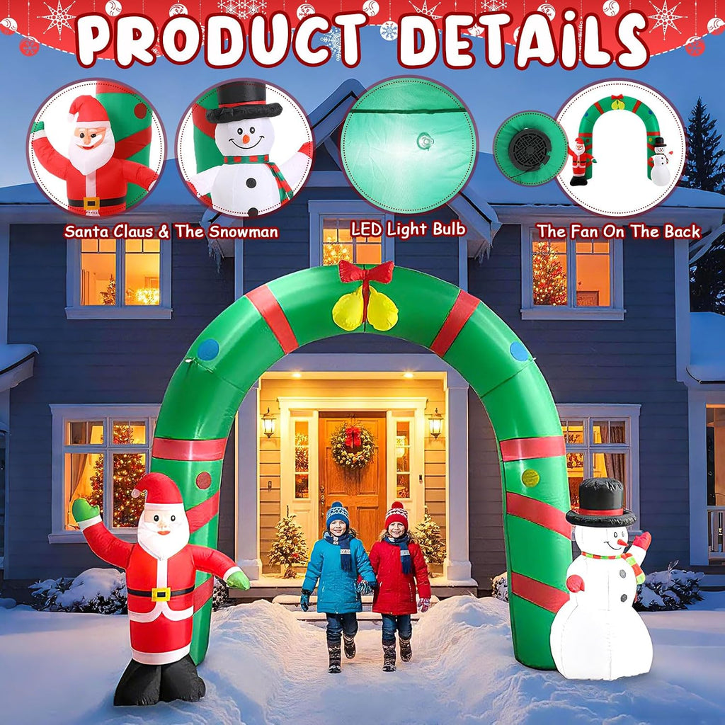 8ft Christmas Inflatable Archway Outdoor Decoration