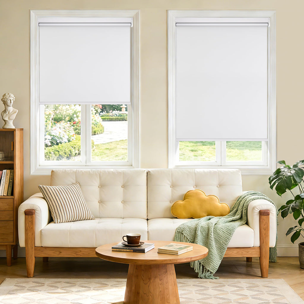Smart Motorized Blinds Compatible with Alexa |White