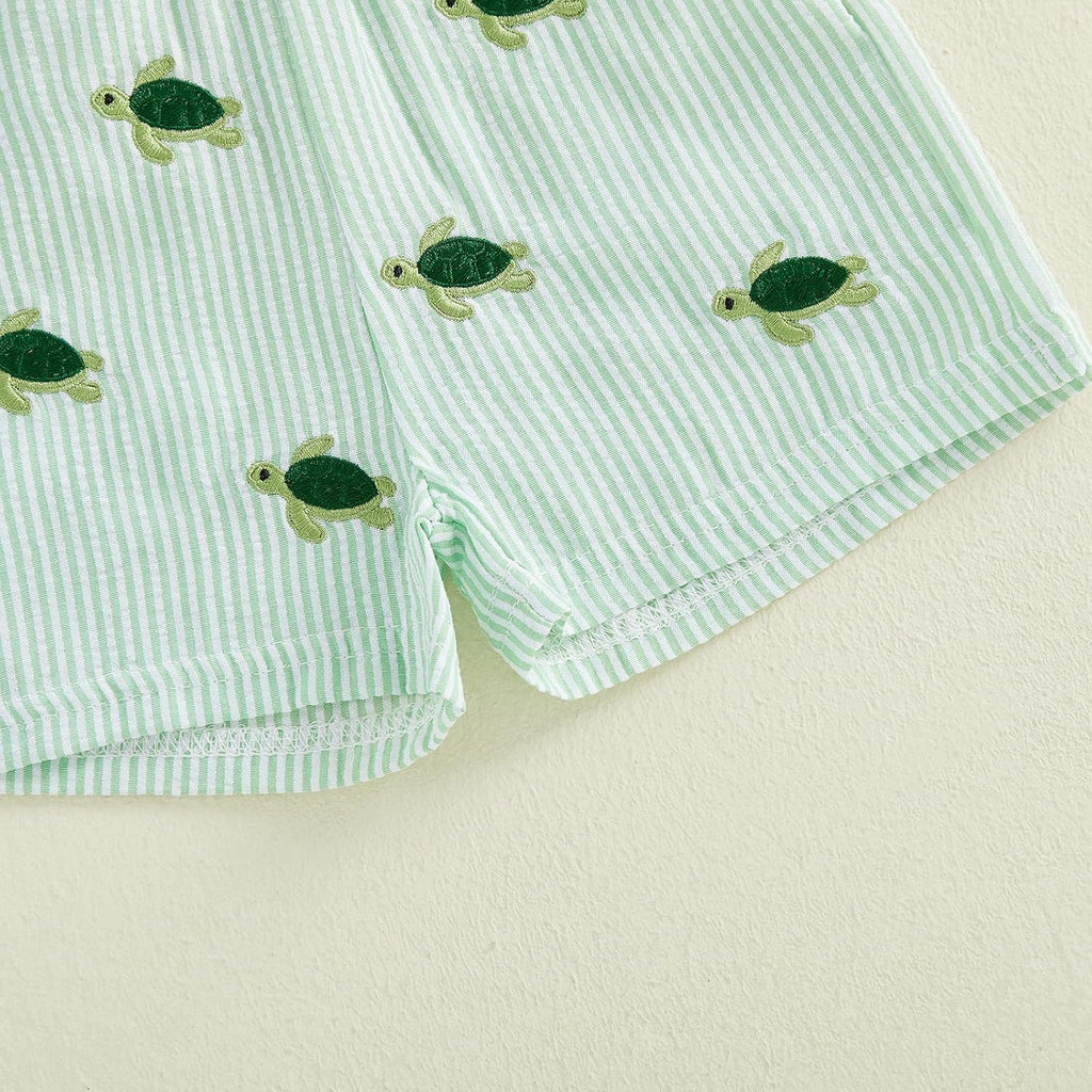 Toddler Baby Boy Summer Clothes Short Sleeve Collared Shirts and Shorts Set with Pockets 2 Piece Outfit