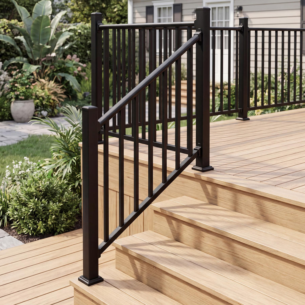Modular Stair Railing Kit, 36 in x 4 ft, 2 Post, 1 Panel