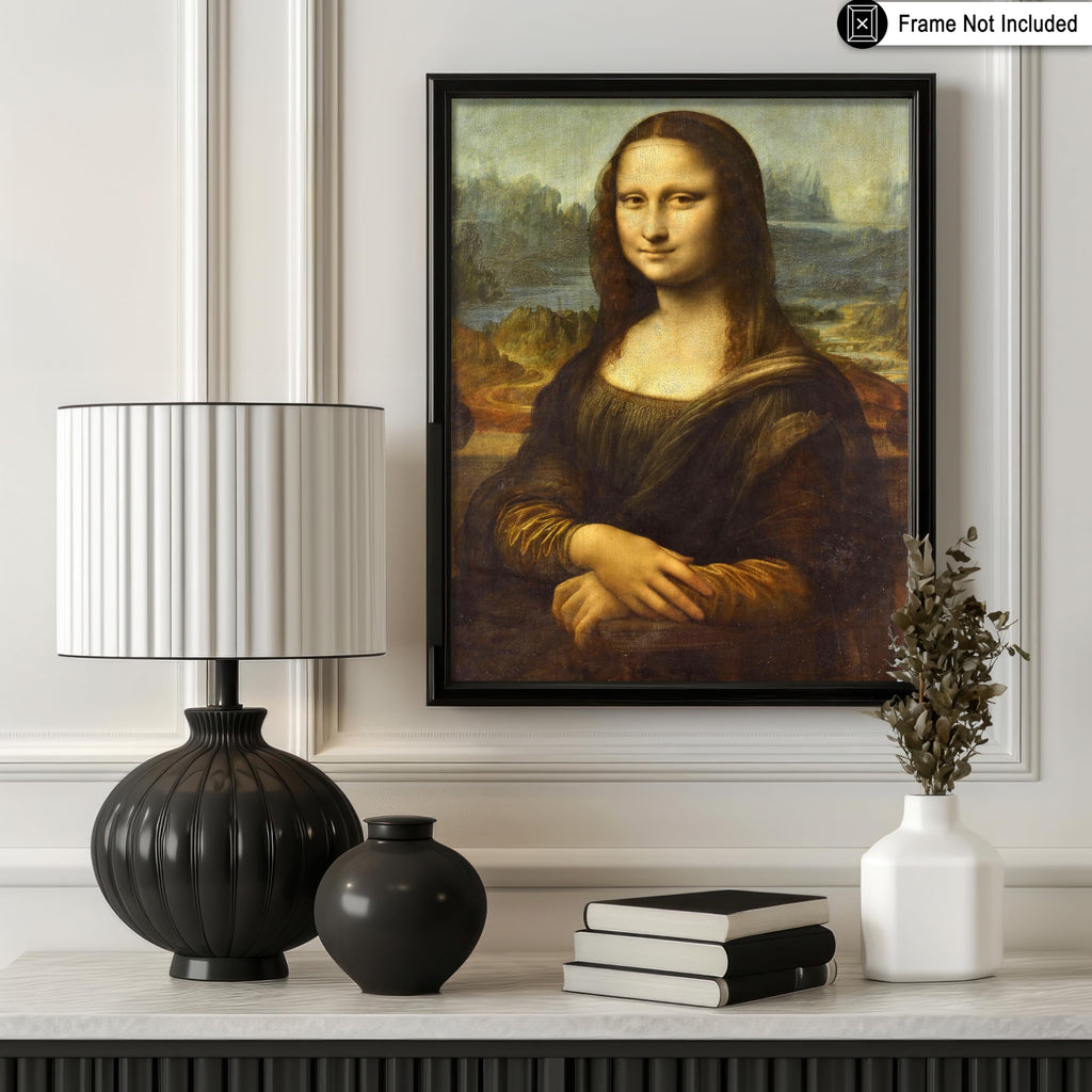 Master Classic Leonardo da Vinci Poster - Vintage Renaissance Print - Gift for Artist, Friend - Mona Lisa