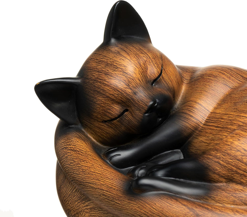 Cat Urn Small Pet Urn for Cat Ashes - Stylish Cat Urns for Ashes, Premium Quality Pet Urns for Cats(Brown)