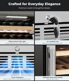 Wine Fridge Beverage Refrigerator - 24” Dual Zone 41 - 64°F/41-64°F Wine Cooler 