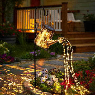 Solar Watering Can Hanging Lantern, Outdoor Decor Gift