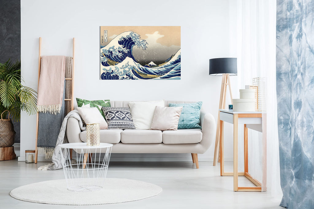 Katsushika Hokusai The Great Wave Off Kanagawa Canvas Wall Art Picture Print (12X8)