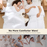 Comforter Duvet Insert - Quilted Comforters Oversized King, All Season Duvet, GentleSoft Down Alternative Bedding