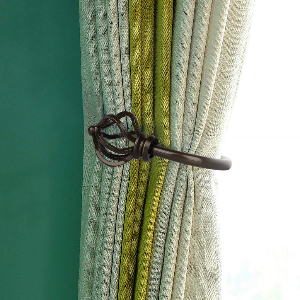 Curtain Drapery Holdbacks for Wall, 2 Pack Bronze Curtain Tiebacks