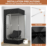 Springspa Portable Steam Sauna Box with 3L & 1500W±10%, Personal Sauna Tent with 9 Adjustable Heat Levels