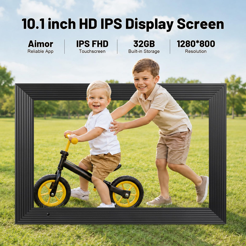 Digital Picture Frame, 10.1 Inch Touch Screen Smart Photo Frame
