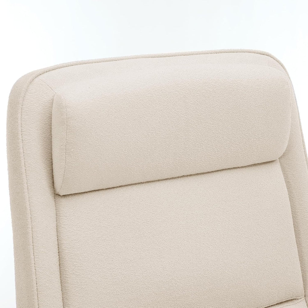Modern Executive High Back Home, Upholstered Desk Chair with Wheels, Vanity Chair with Head and Lumbar