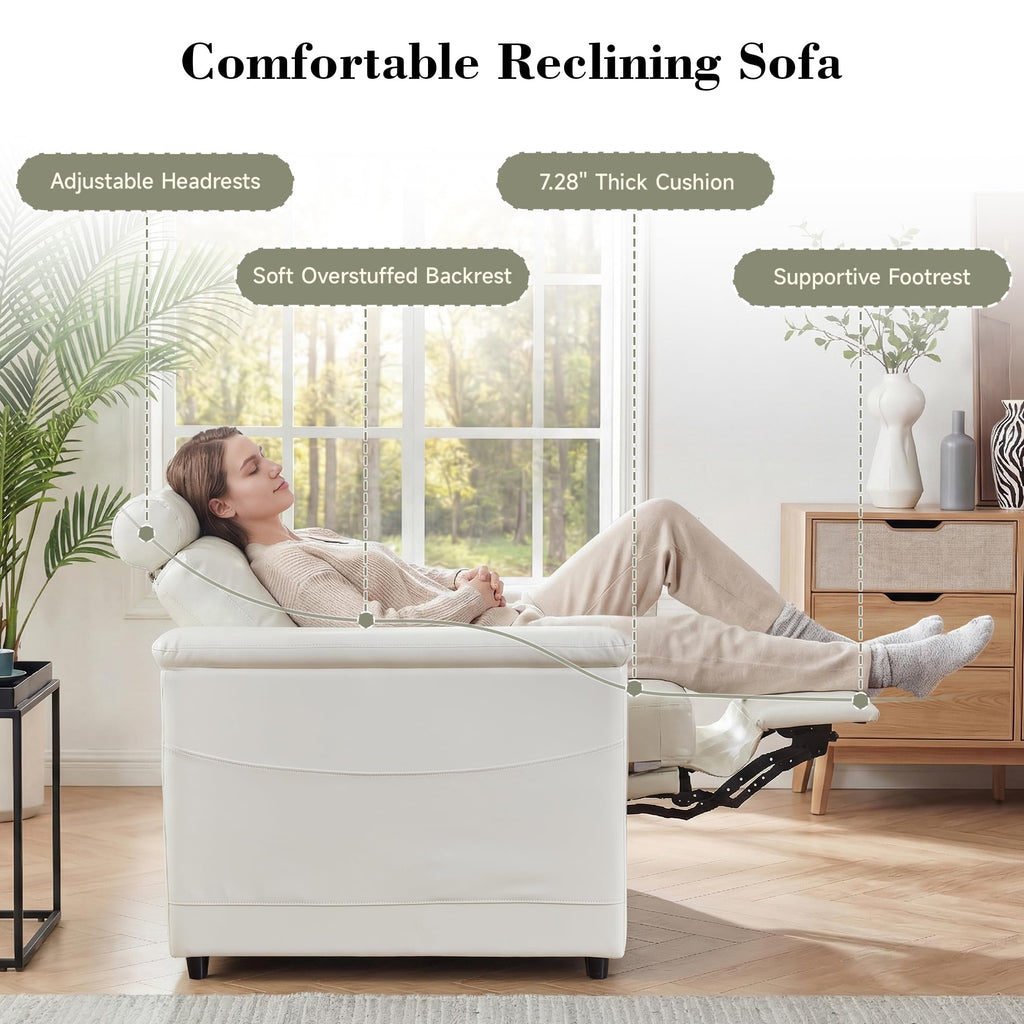 Faux Leather Sectional Sofa, L Shaped, 4 Seater, Beige