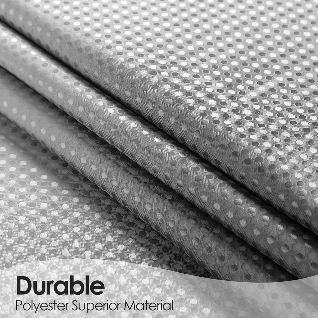 Black White Ombre Luxury Weighted Textured Fabric Shower Curtain, 36x72