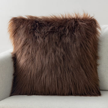Faux Fur Solid Decorative Pillow Cover Fluffy Throw Pillow Mongolian Luxury Fuzzy Pillow Case Cushion Cover and
