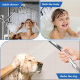 Shower Head,8”Rain Shower Head with Handheld Spray Combo with 11'' Angle Adjustable Extension Arm/Flow