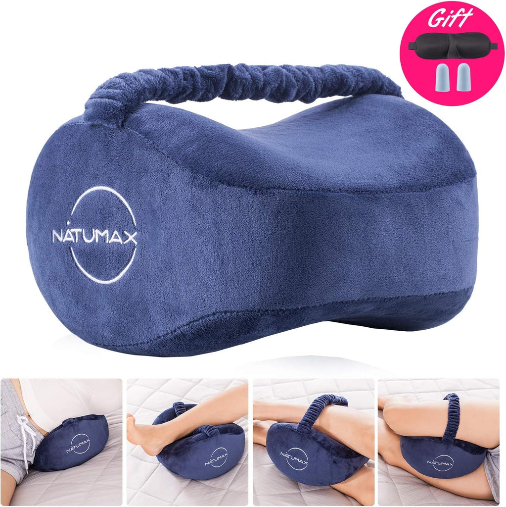Knee Pillow for Side Sleepers - Sciatica Pain Relief - Back Pain, Leg Pain, Pregnancy, Hip and Joint Pain Memory Foam
