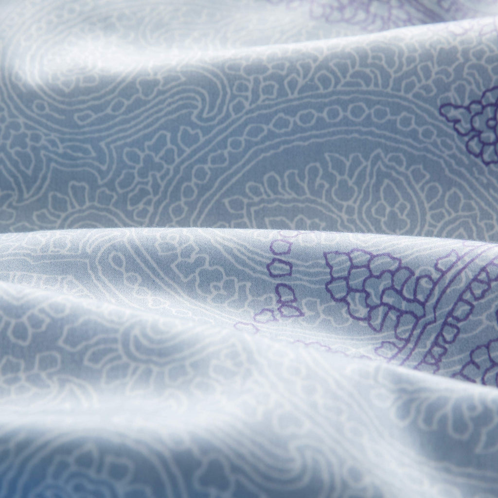 Moroccan Paisley Duvet Cover 3pc Set Bohemian Bedding Boteh Damask Medallion Egyptian Cotton Sateen Luxury