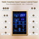 2 Person Infrared Sauna for Home, Smart App Control Home Sauna with WiFi & Bluetooth, Low EMF 1500W/120V LCD Heater