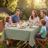 Rectangle Tablecloth Waffle Textured Waterproof Table Cloth Stain Resistant Wrinkle Free Washable De
