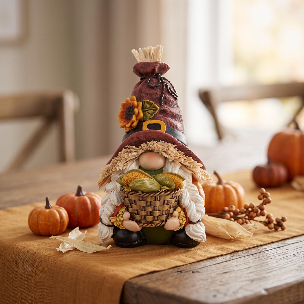 Fall Gnomes Statue for Fall Decorations, Thanksgiving Decor for shelf, Table