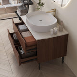 36" Bathroom Vanity with Sink & Countertop - Freestanding Modern Vanity Cabinet