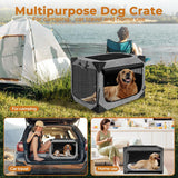 Dog Crate, Collapsible Soft Travel Crate for Large Dogs (3 Year Warranty)