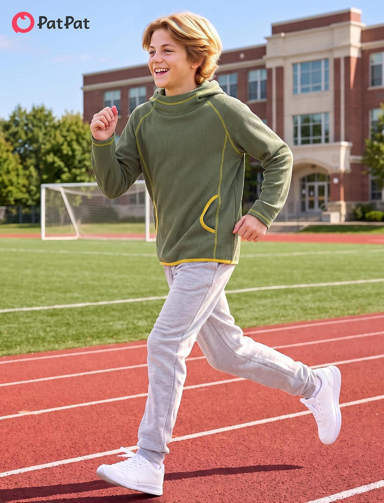 Boys Hoodies Thermal Long Sleeve Pullover with Pocket
