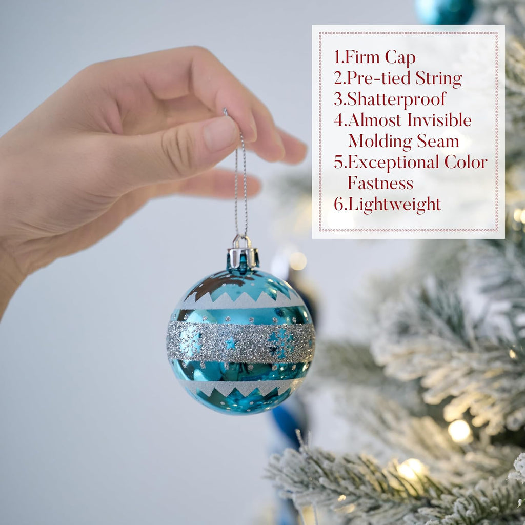 100ct Christmas Tree Decorations Ball Ornaments Set Medium