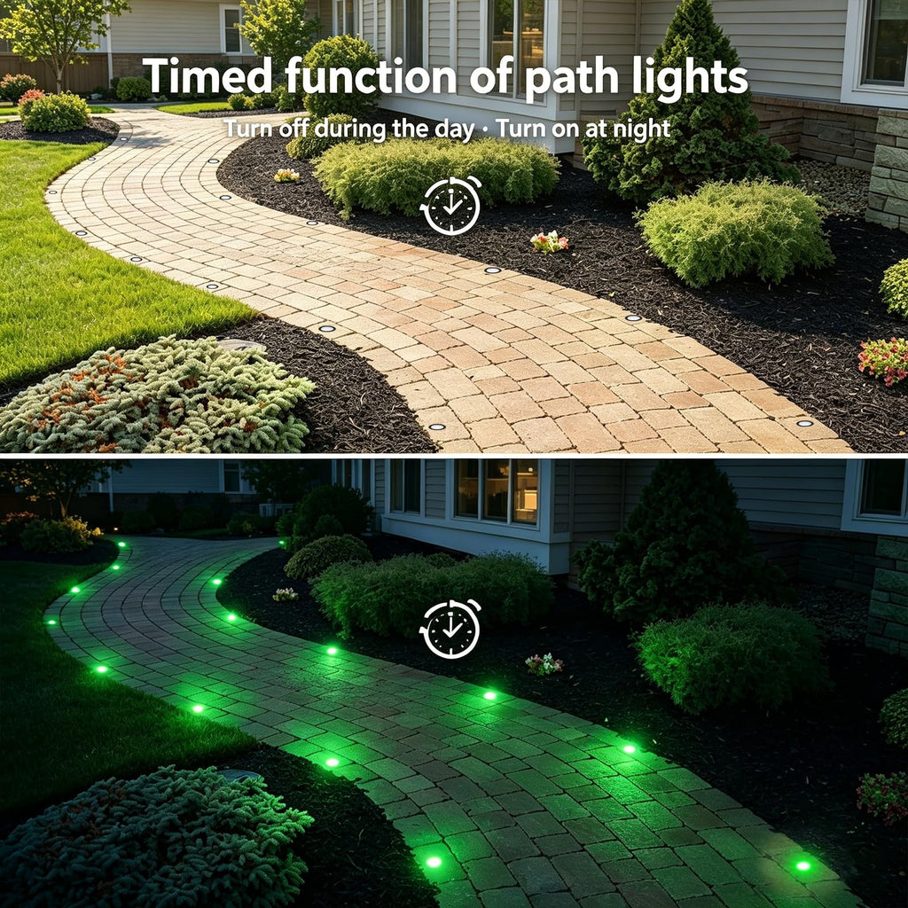30 Pack 1.22 Inch Smart LED Deck Lights, Low Voltage RGB Outdoor Lighting