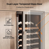 24 Inch Wine & Beverage Refrigerator - 185 Can + 77 Bottle Dual Zone 34-65°F Coo