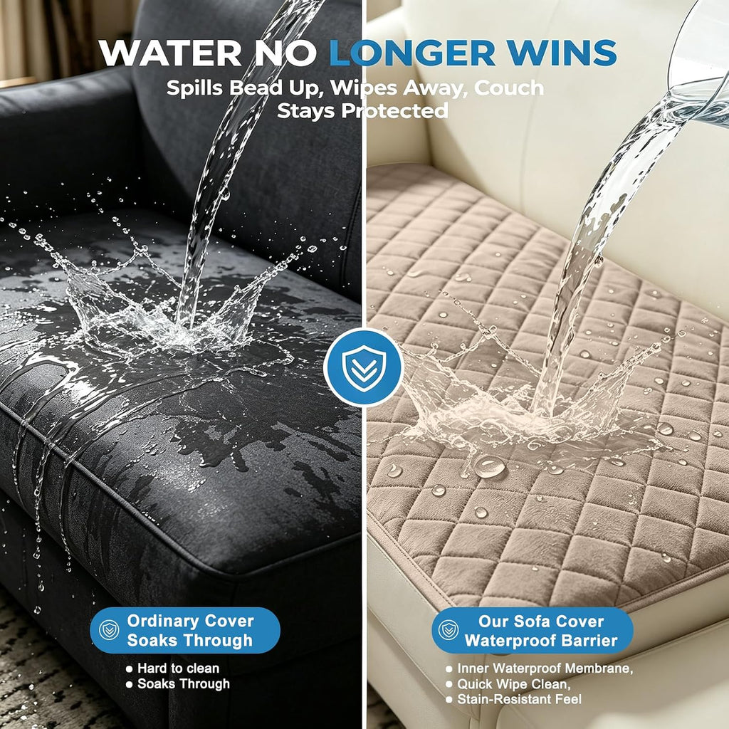 Pet Couch Covers for Sofa Waterproof Plush Dog Sofa Cover Washable