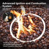 64" Gas Fire Pit Table for Outside Patio, 55,000 BTU Propane Firepit with Expandable Tabletop & Wind Guard - Image 6