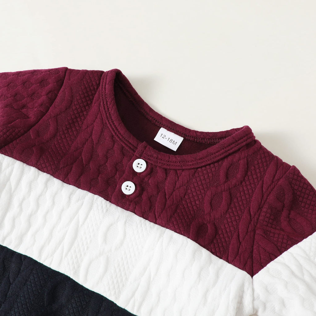 2 3 Year Old Boy Clothes Color Block Baby Boy Winter Outfits Baby Christmas Outfit 2T 3T Boy Clothes Winter