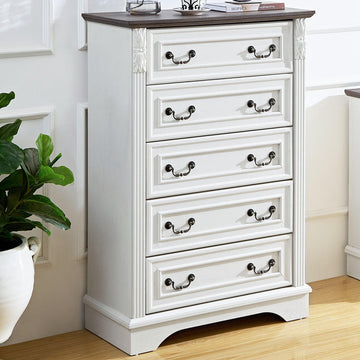 Farmhouse 5 Drawer Dresser, Dressers