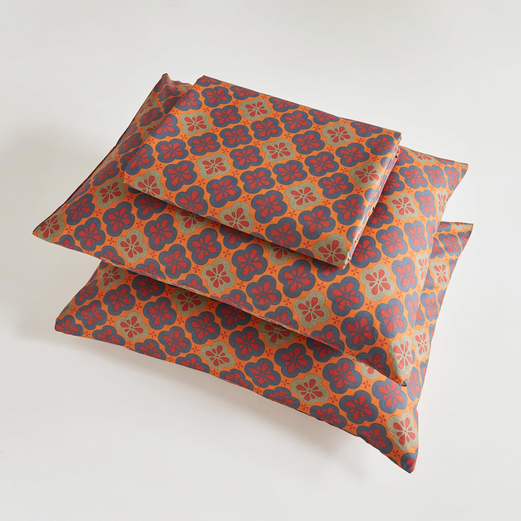 Vintage Bohemian Duvet Cover Queen 100% Cotton 3 Pcs Set