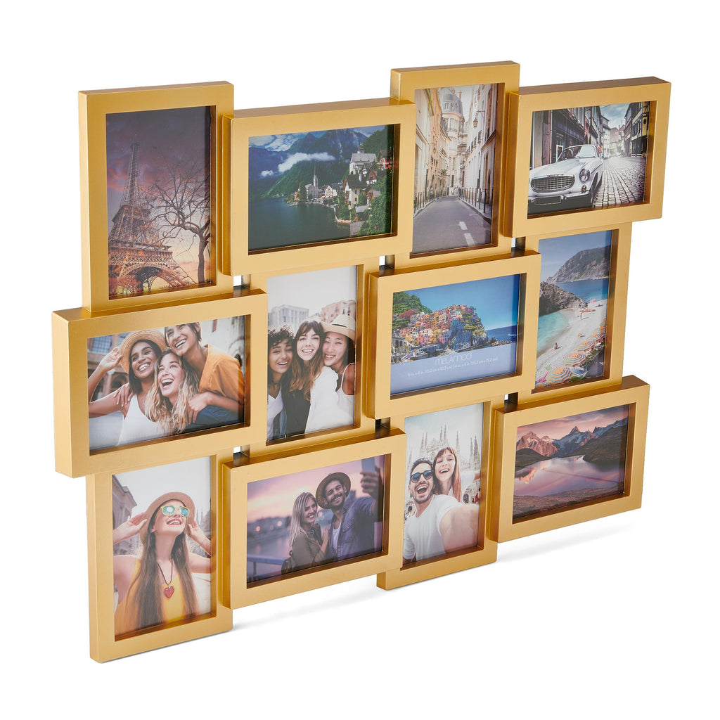 12 Opening 23.5x18 Gold Collage Picture Frame for Wall
